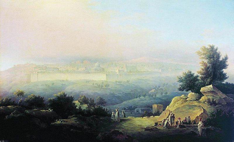 Maxim Nikiforovich Vorobiev View of Jerusalem oil painting image